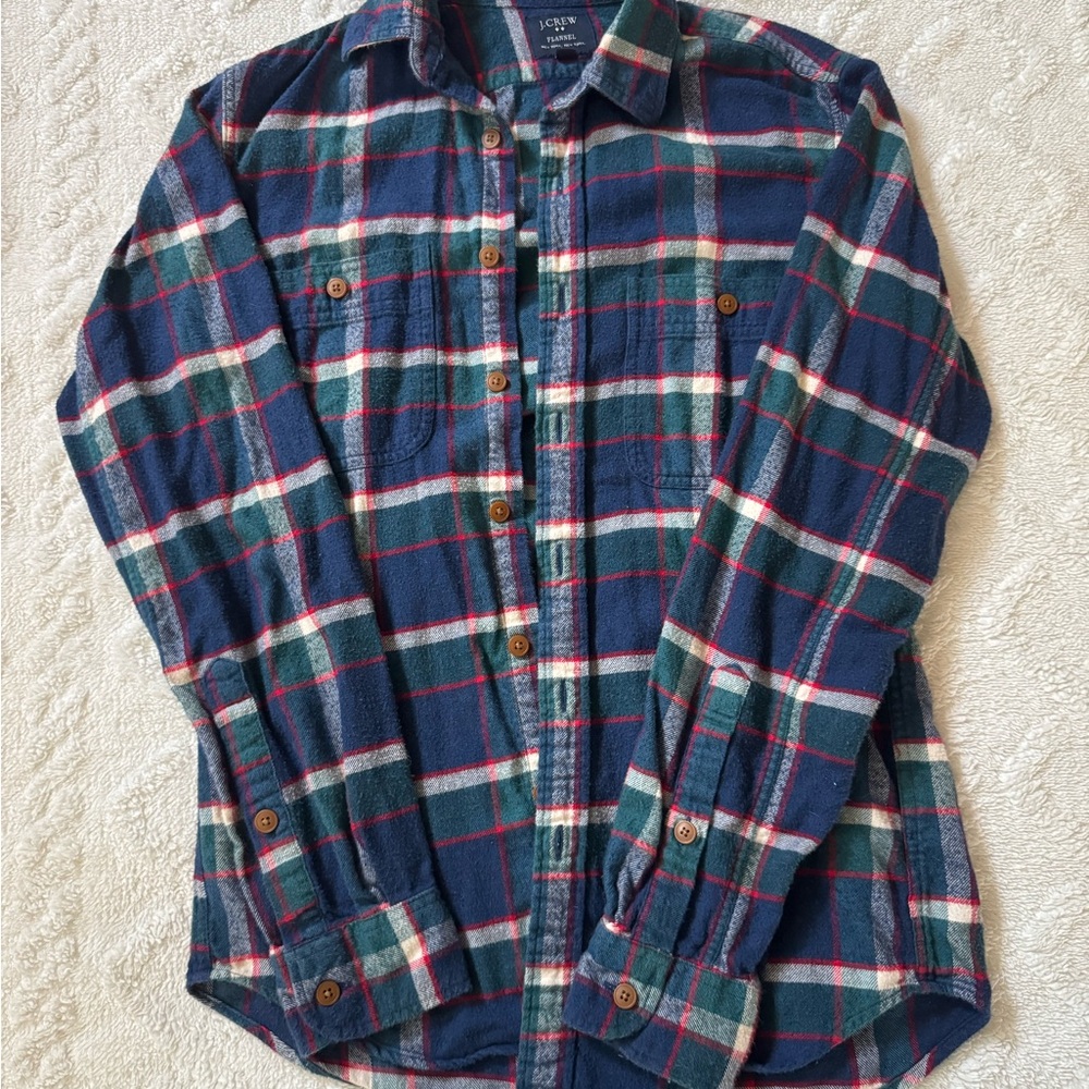 DONATED Blue and green flannel
